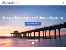 Tablet Screenshot of cambriainvestments.com